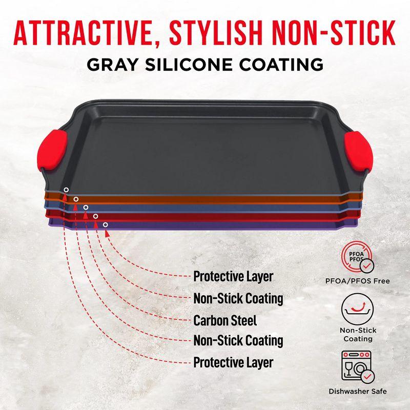 Lifemaster Lifemaster Non-Stick Steel 5 Piece Baking Sheet Set