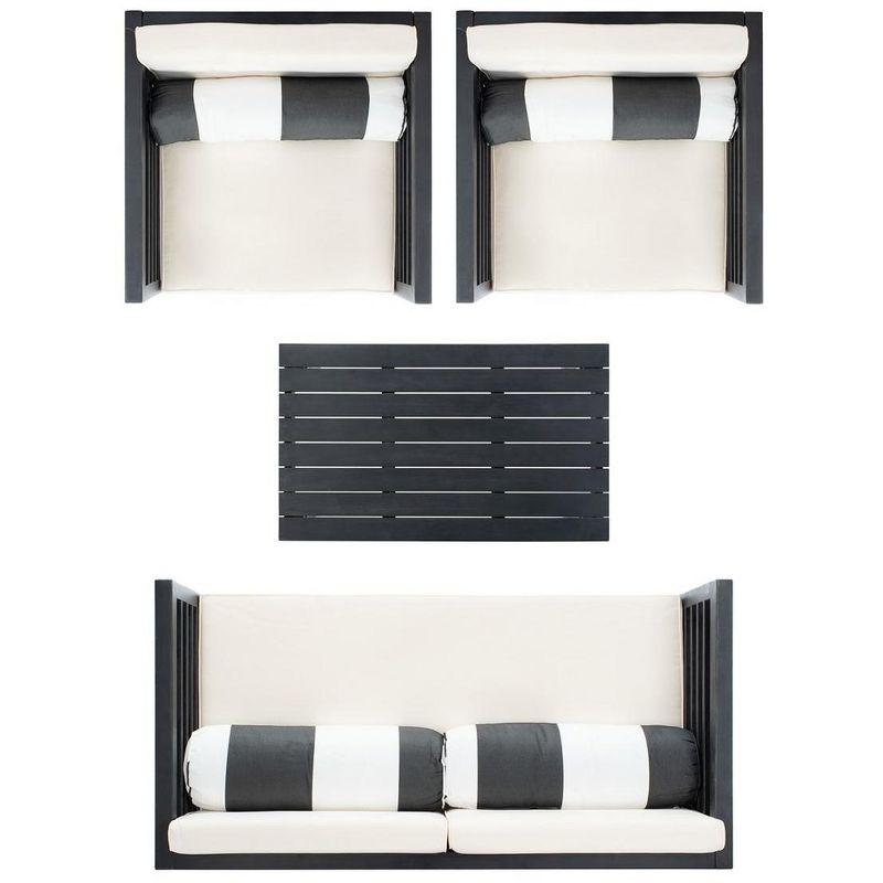 Wade Logan® Arlethe Wood 4 - Person Patio Conversation Sets with Cushions