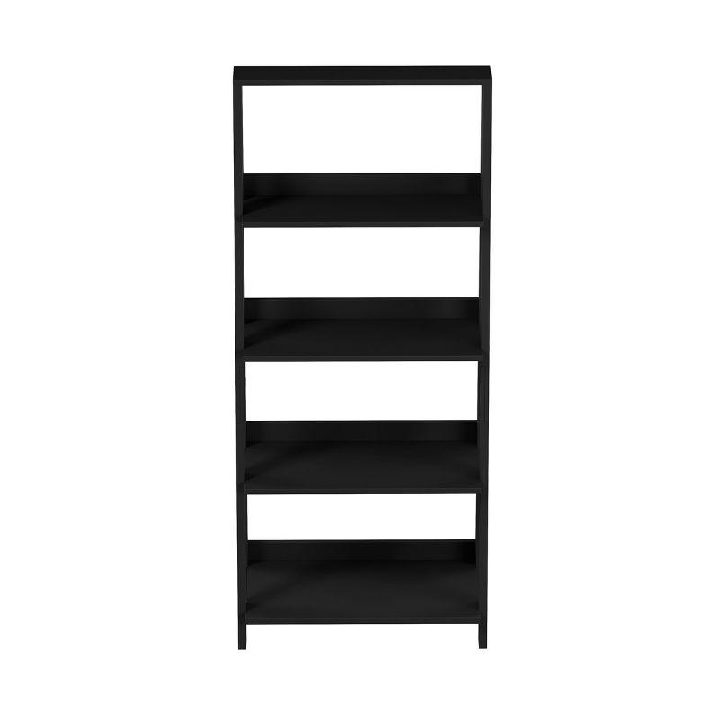 Lavish Home 4-Tier Leaning Ladder Bookshelf - Freestanding Shelved Bookcase