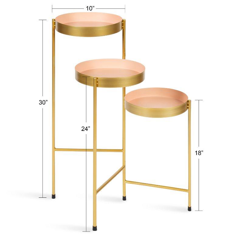 Kate and Laurel - Finn Metal Tri-Level Plant Stand