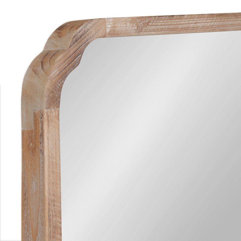 Kate & Laurel All Things Decor 24"x24" Marston Farmhouse Rectangle Wall Mirror Brown: No Assembly, Wood Frame, Wall Mount