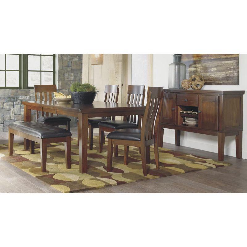 Ralene Rectangular Butterfly Extendable Dining Table Wood/Medium Brown - Signature Design by Ashley: Plank-Style, Seats 6