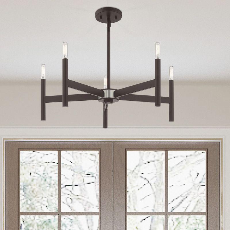 Livex Lighting Copenhagen 5 - Light Chandelier in  Bronze