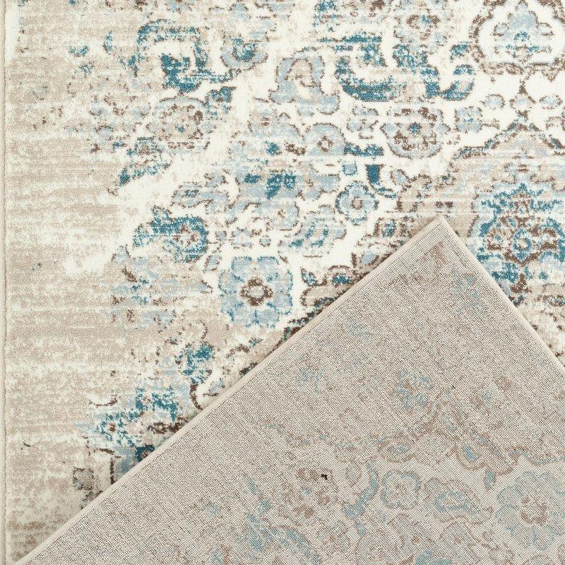 Luxe Weavers Victoria Collection Cream 2x3 Floral Area Rug