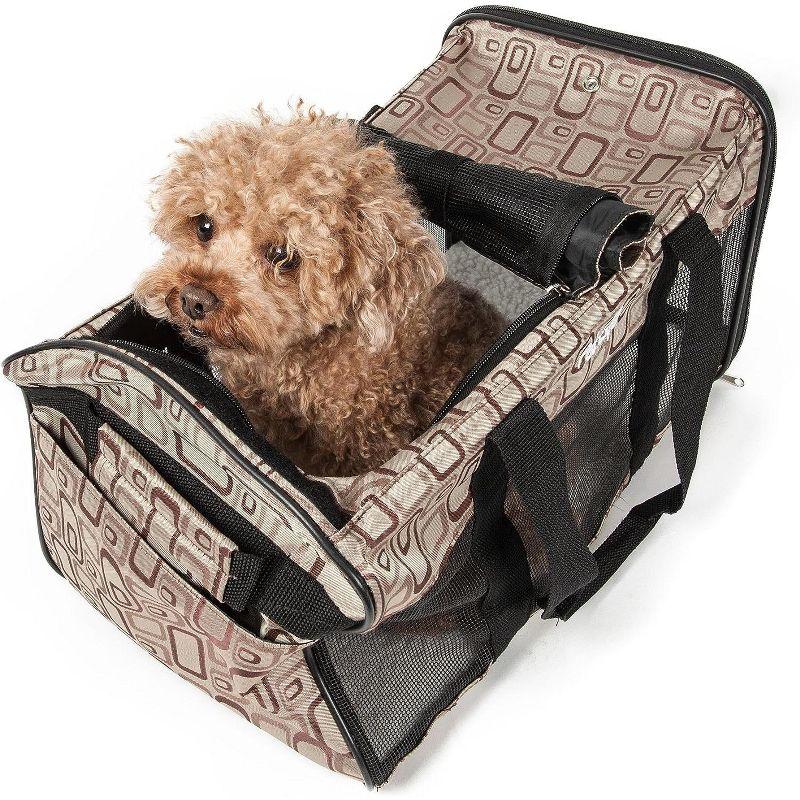 Medium Brown Soft Sided Airline Approved Pet Carrier