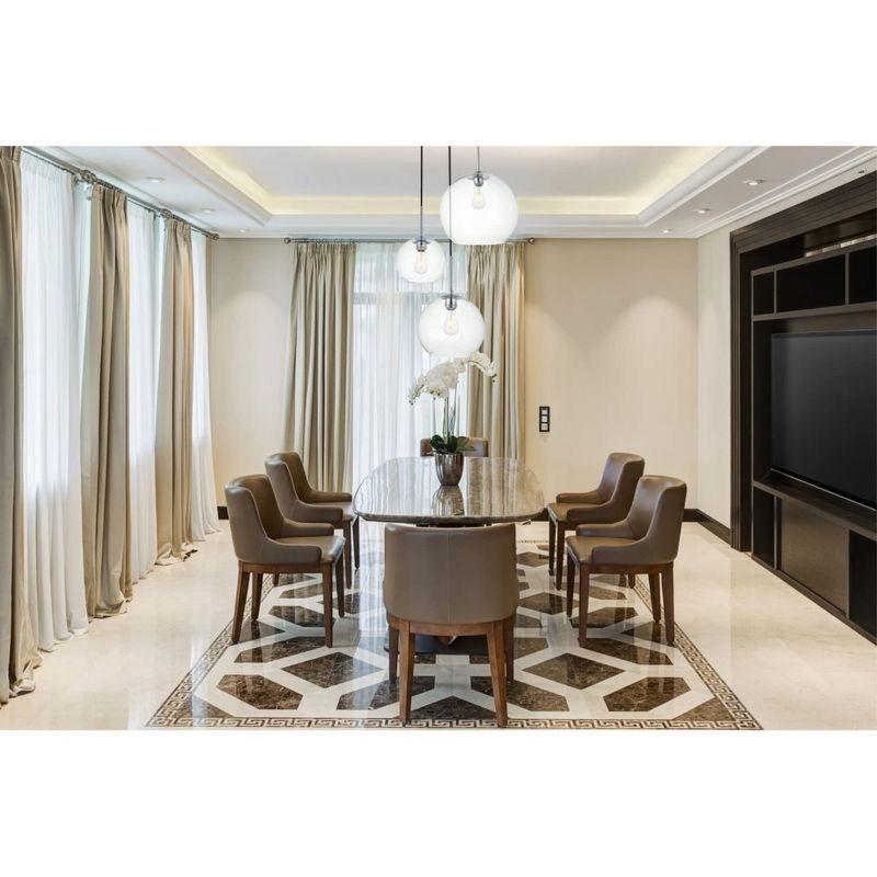 Elegant Lighting Baxter 3-Light Chrome Pendant Fixture with Clear Glass Globes