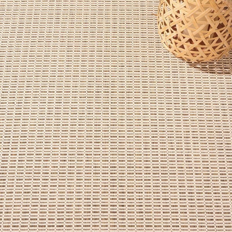 Courtyard CY0727 Power Loomed Indoor and Outdoor Area Rug - Natural/Brown - 6'7"x9'6" - Safavieh