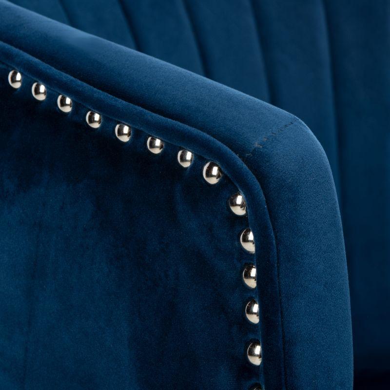 Stazia Wingback Accent Chair - ACH4502 - Navy/Black - Safavieh