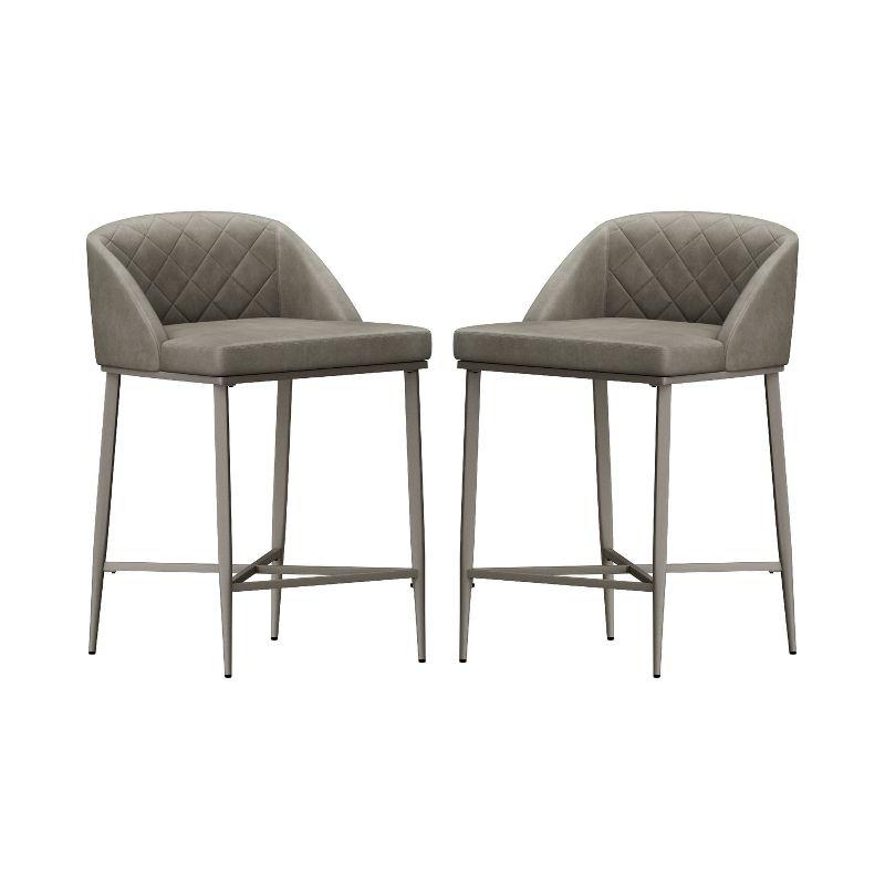 Set of 2 Phoenix Counter Height Barstool with Diamond Stitch Detail - Hillsdale Furniture