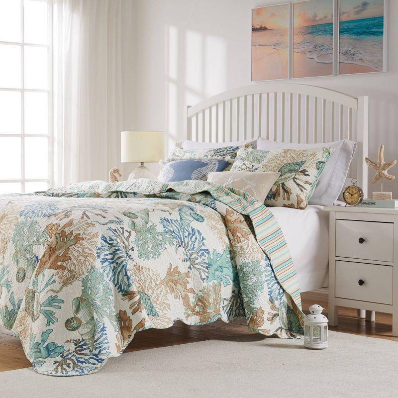 Atlantis Coastal Reversible Quilt Set