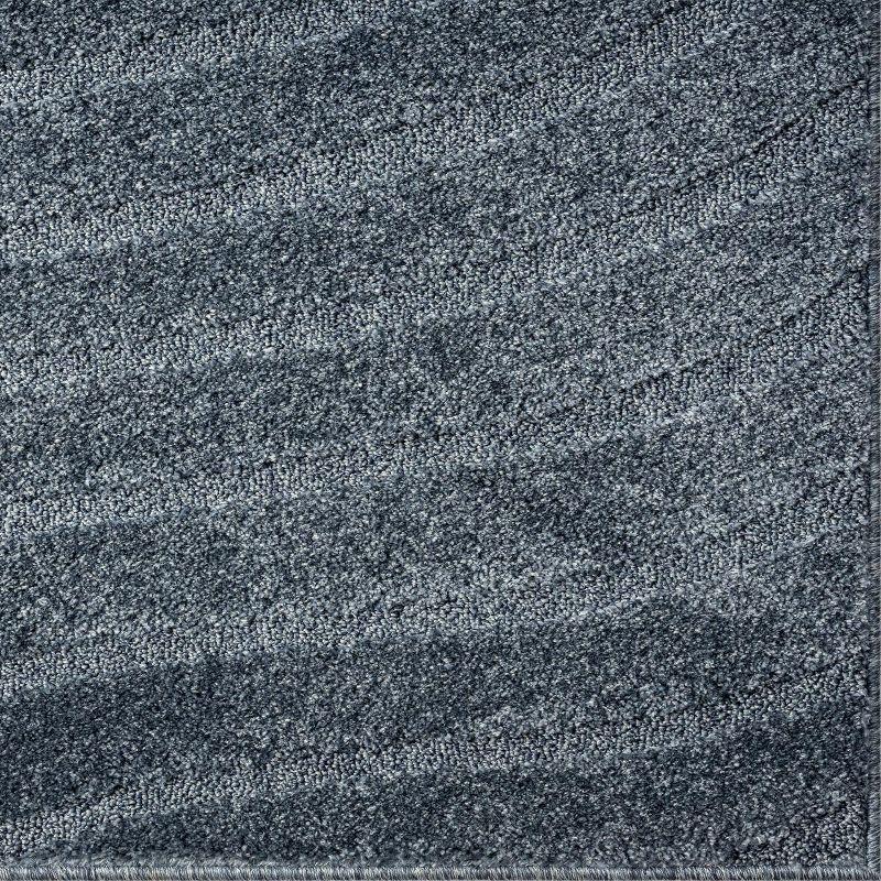 Luxe Weavers Modern Geometric Wave Blue 9x12 Area Rug