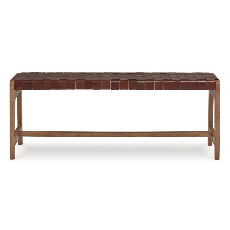 Signature Design by Ashley Lemmund Accent Bench, Natural/Brown