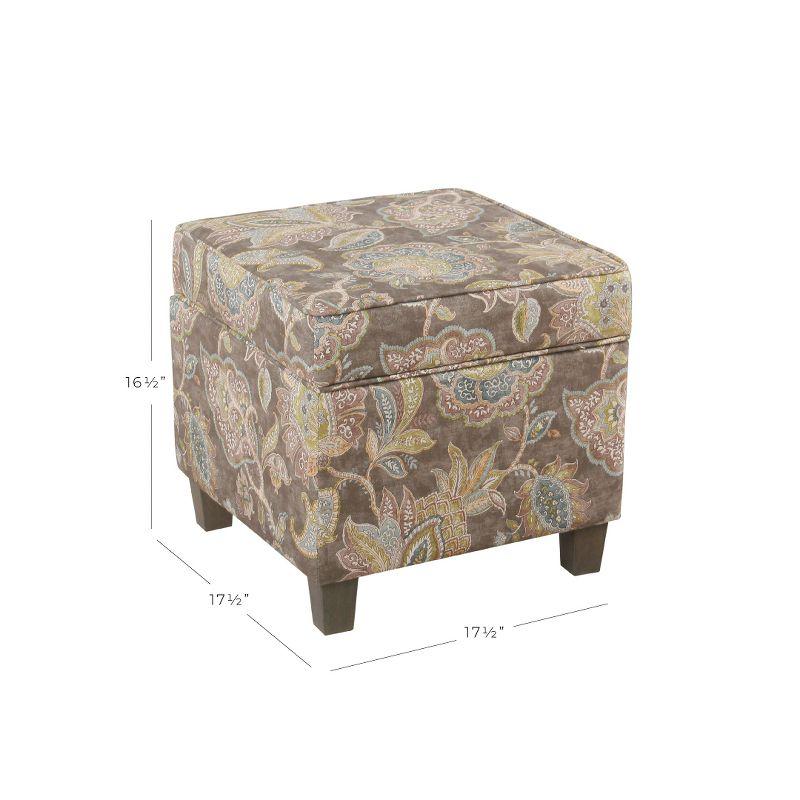 Cole Classics Square Storage Ottoman with Lift Off Top - HomePop