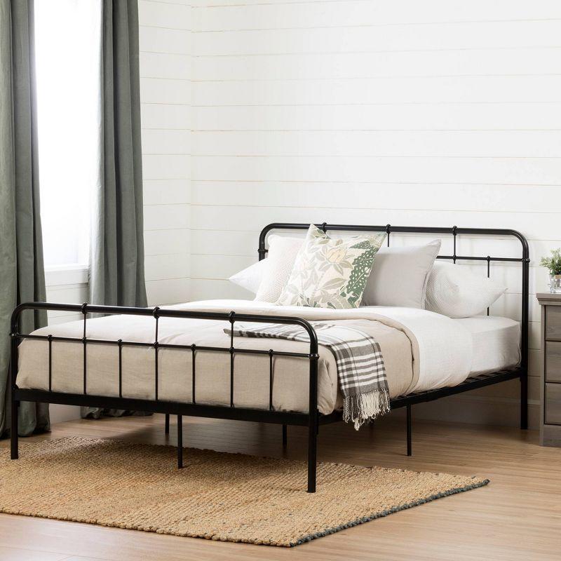 Versa Metal Platform Bed with Headboard - South Shore