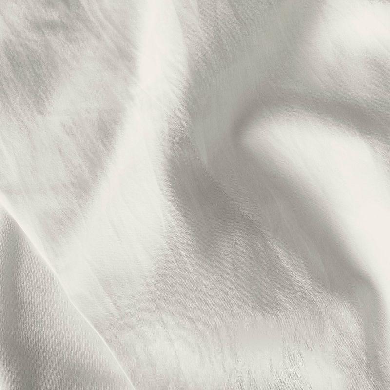 Queen 500 Thread Count Washed Supima Sateen Solid Sheet Set Natural - Casaluna™
