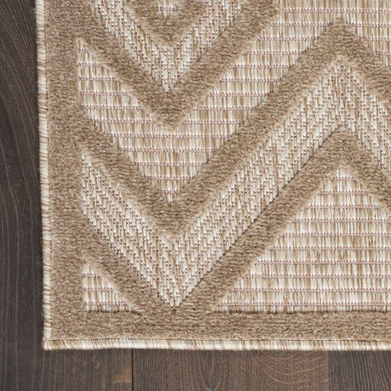 Nourison Versatile 9' x 12' Natural Beige Modern Indoor/Outdoor Rug