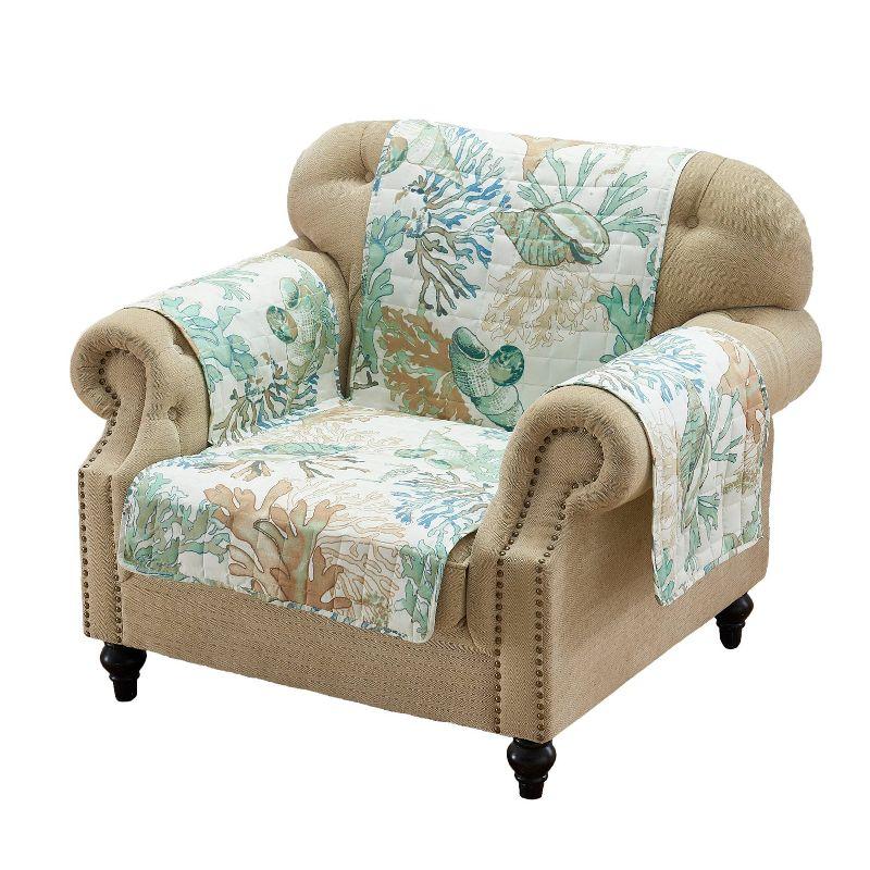 Atlantis Jade Reversible Polyester Armchair Slipcover