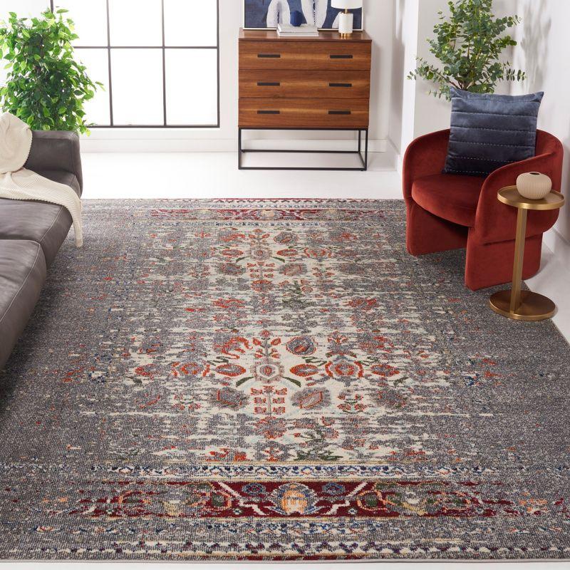Monaco MNC208 Power Loomed Indoor Area Rug - Grey/Ivory - 9'x12' - Safavieh