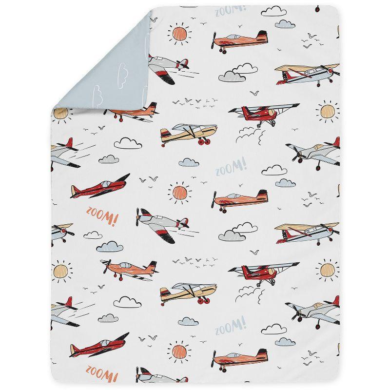 Vintage Airplane 5 Piece Toddler Bedding Set