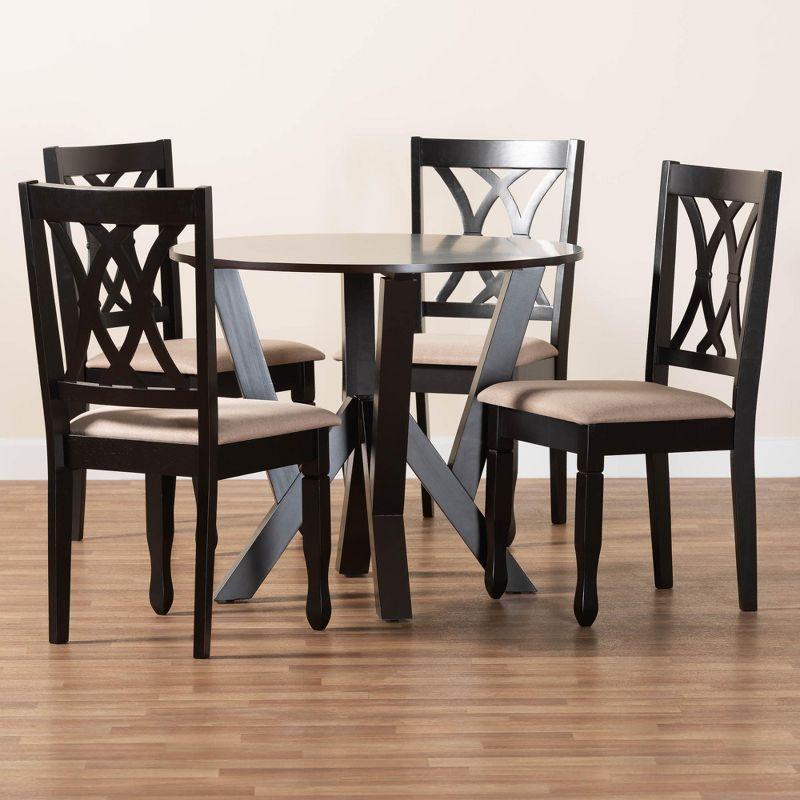 Baxton Studio Irene Modern Wood 5-Piece Dining Set