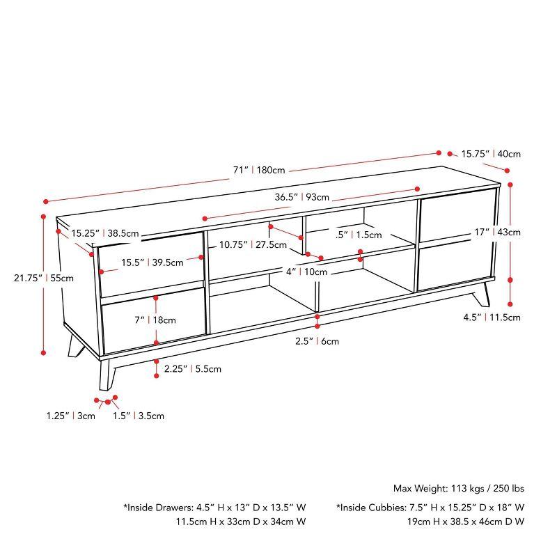 Hollywood Wood Grain TV Stand for TVs up to 85" with Drawers - CorLiving