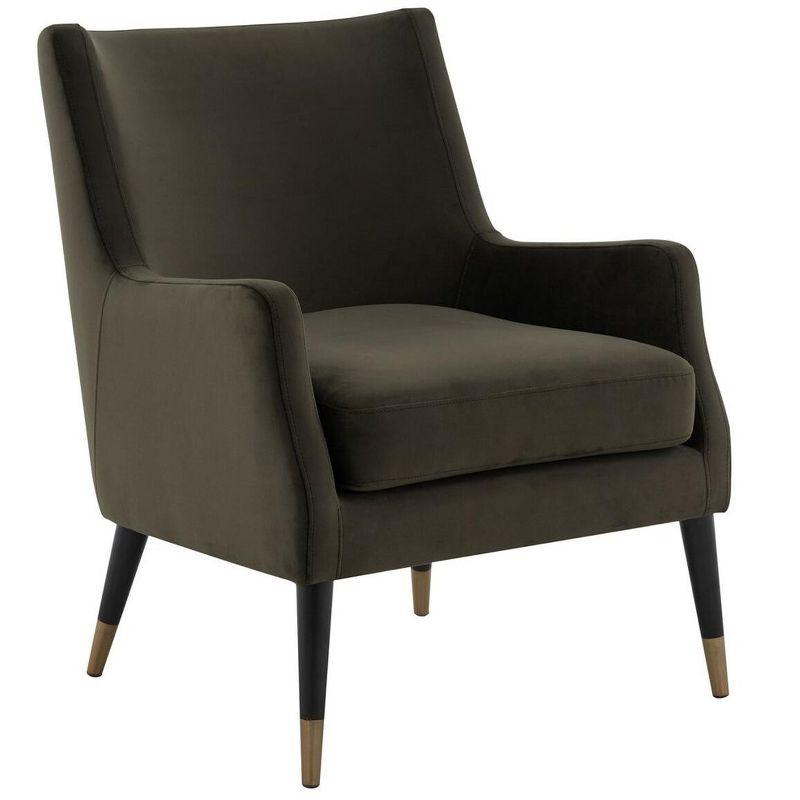 Sicily Velvet Arm Chair - Shale - Safavieh