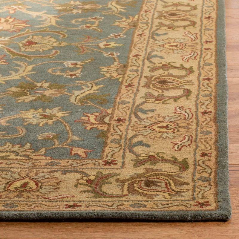 Elegant Heritage Hand-Tufted Wool Rug in Blue/Beige - 8'3" x 11'