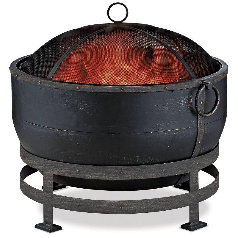 Endless Summer Bronze Kettle Design Wood Burning Fire Pit