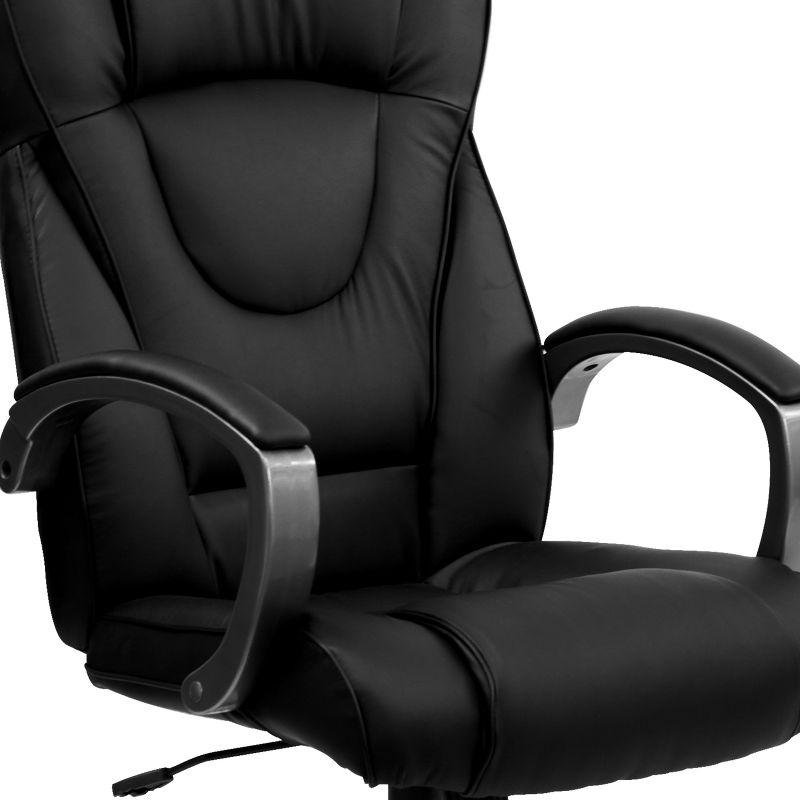 Flash Furniture Crafton High Back LeatherSoft Swivel Office Chair with Titanium Nylon Base