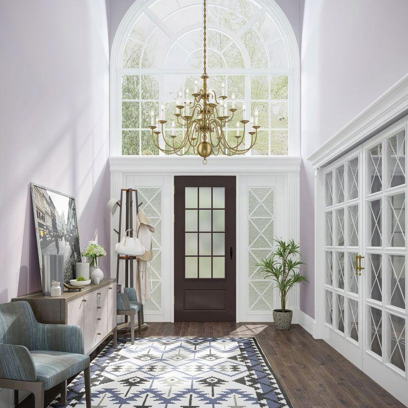 Livex Lighting Williamsburgh 22 - Light Chandelier in  Antique Brass