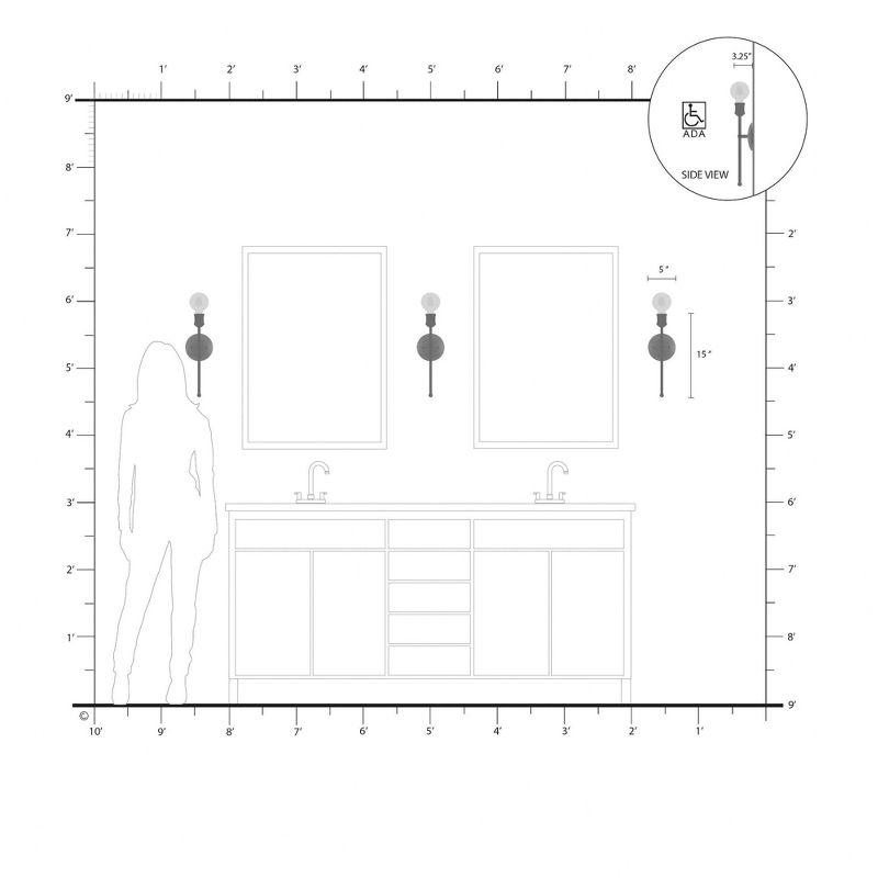Livex Lighting Lansdale 1 - Light Sconce in  Antique Brass