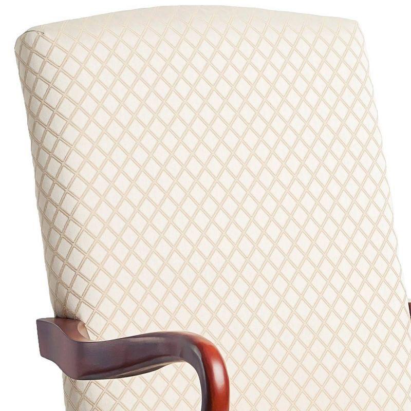 Comfort Pointe Derby Gooseneck Arm Chair Beige: Upholstered Polyester/Cotton, Wood Legs, Foam Fill
