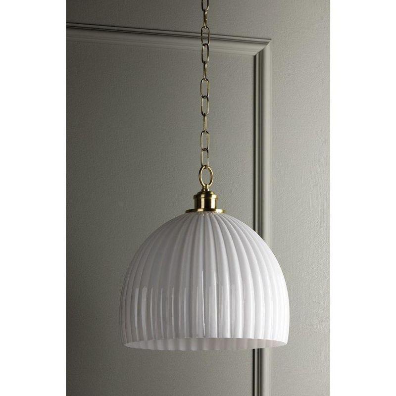 Mitzi Hillary 1 - Light Pendant in  Aged Brass Opal Glossy Shade