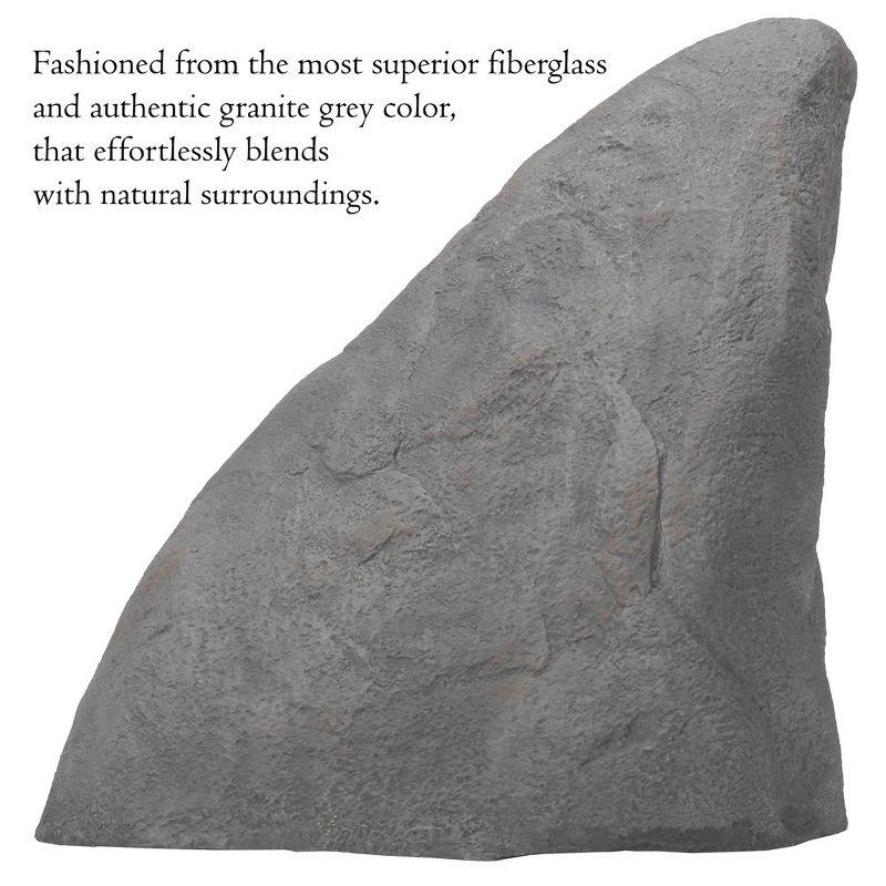 Naliyah Decorative Outdoor Weather-Resistant Monument-Shaped Faux Fiberglass Rock in Granite Gray