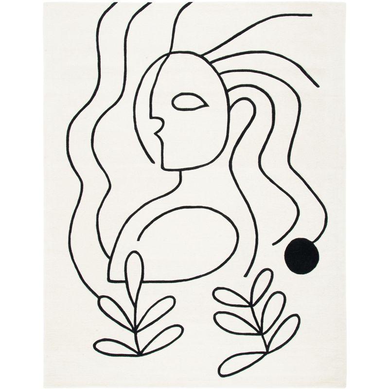 Fifth Avenue FTV111 Hand Tufted Area Rug - Ivory/Black - 8'9"x11'9" - Safavieh.