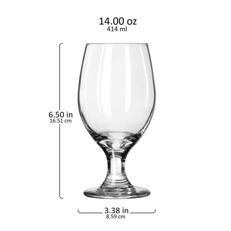 Perception Libbey Banquet Goblet Glasses, 14 oz. (Set of 12)