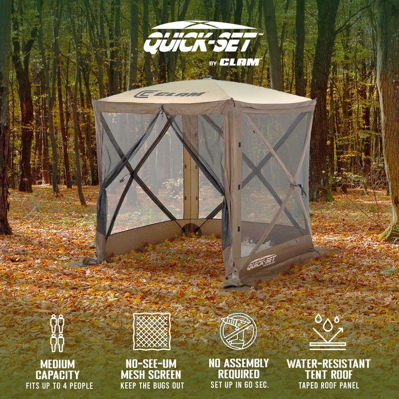 CLAM Quick-Set Portable Outdoor Camping Canopy Shelter