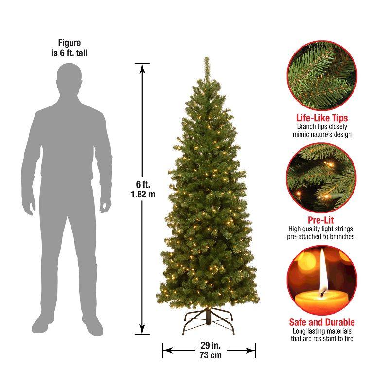 Prelit Slim North Valley Spruce Artificial Christmas Tree Clear Lights - National Tree Company