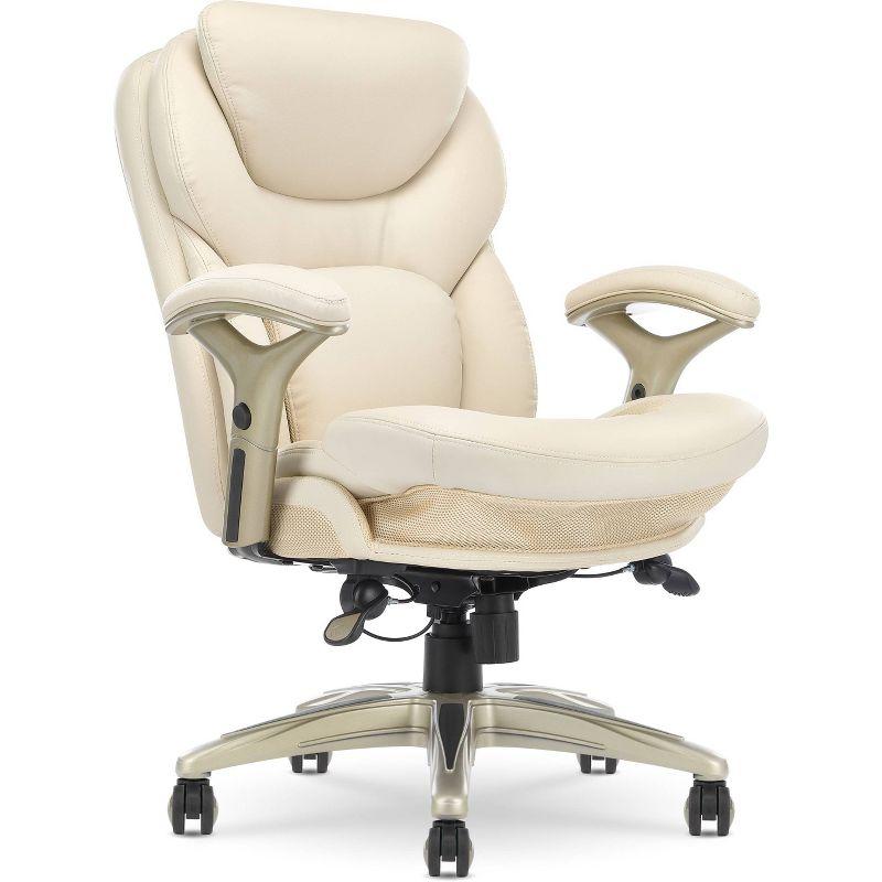 Work Executive Office Chair Ivory - Serta : Ergonomic Pneumatic Height Adjustment, Lumbar Support
