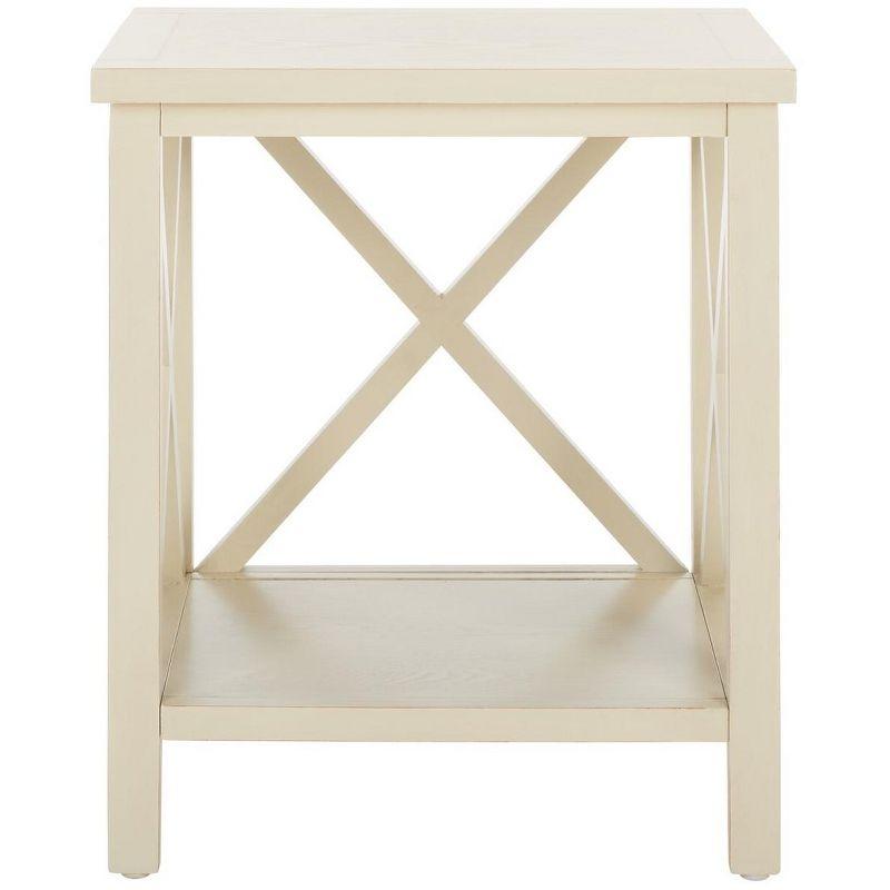 Candace End Table - White - Safavieh.