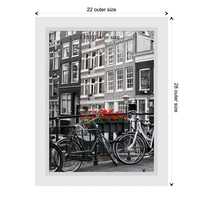 Amanti Art Blanco White Wood Picture Frame Opening Size 18x24 in.