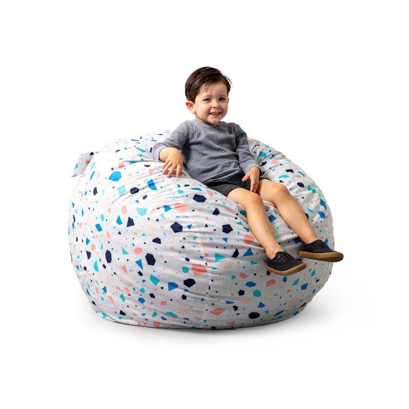 Big Joe Medium 3 Foot Foam Filled Bean Bag Chair with Soft Removeable Cover