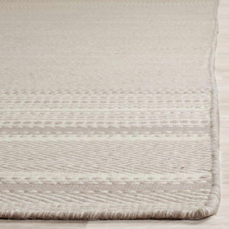 Kilim KLM419 Hand Woven Flat Weave Accent Rug - Grey/Ivory - 3'x5' - Safavieh