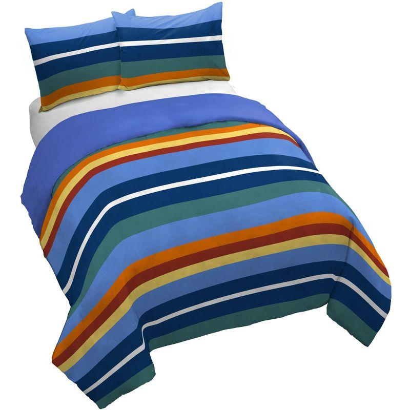 Saturday Park Vintage Stripe 100% Organic Cotton Duvet Cover & Sham Set