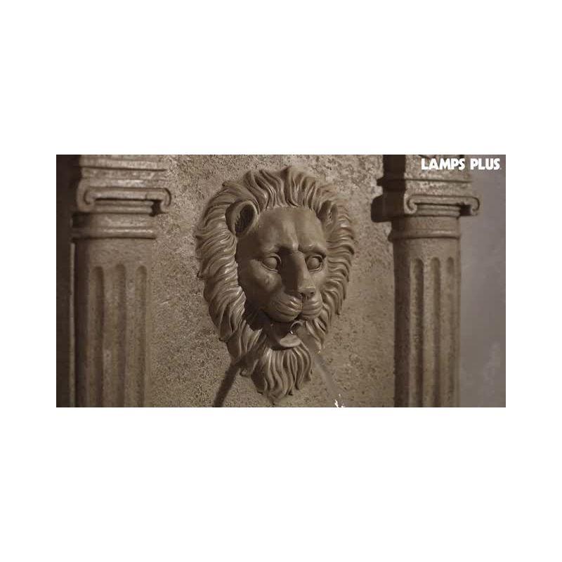 John Timberland Lion Face Rustic Outdoor Wall Water Fountain 31" Regal for Yard Garden Patio Home Deck Porch House Exterior Balcony Roof Relaxation