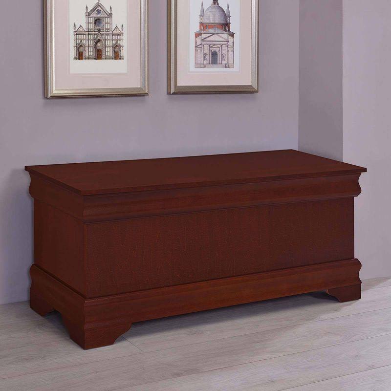 Coaster Pablo Traditional Rectangular Wood Cedar Chest Warm Brown