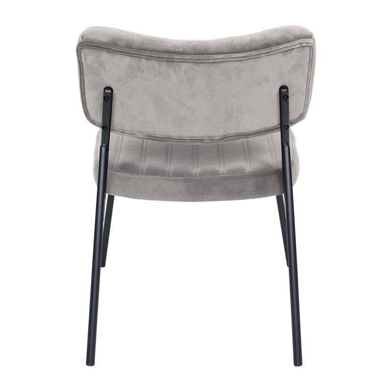 LeisureMod Marilane Velvet Accent Chair with Metal Frame