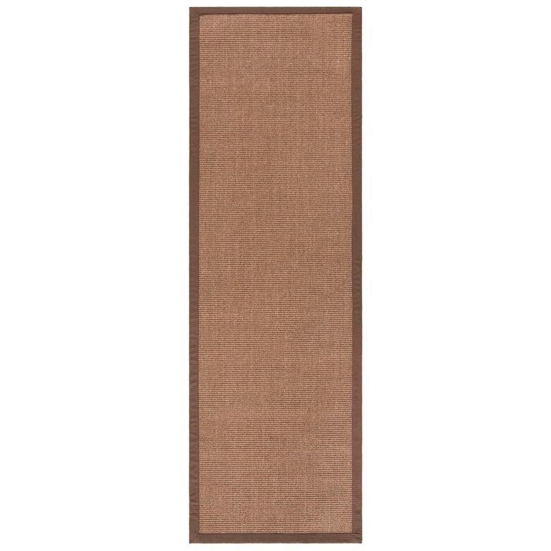 Natural Fiber NF441 Power Loomed Indoor Runner Rug - Brown/Brown - 2'6"x8' - Safavieh.