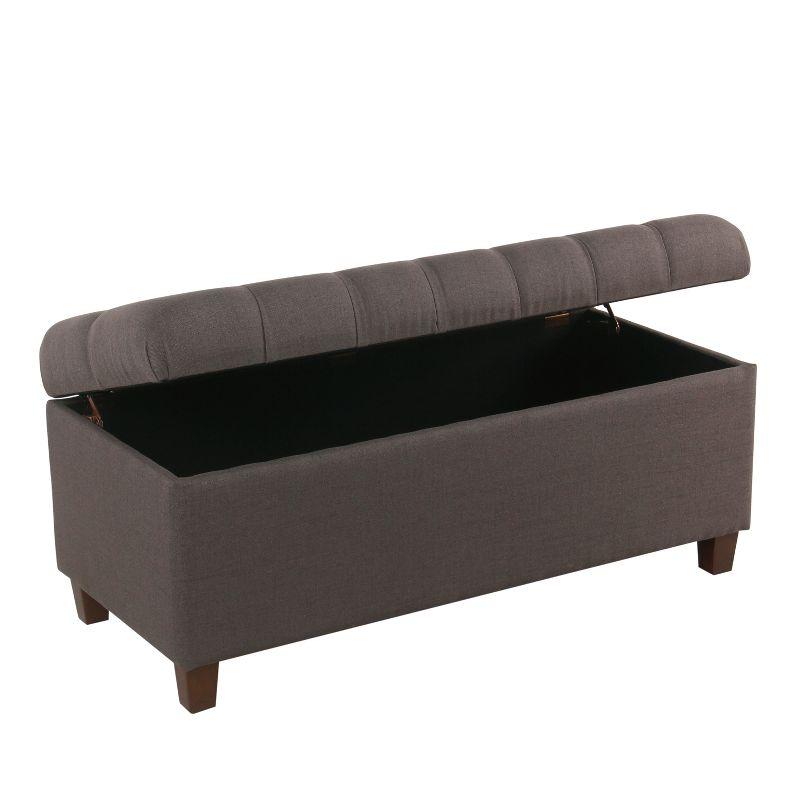 Ainsley Button Tufted Storage Bench - HomePop