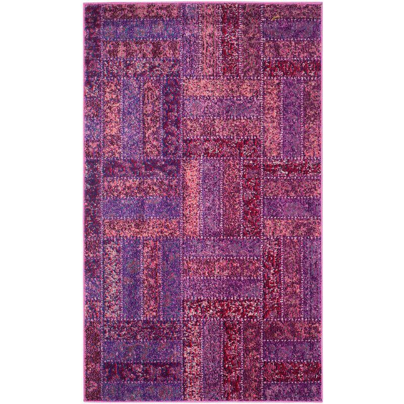 Monaco MNC214 Power Loomed Indoor Accent Rug - Purple/Multi - 3'x5' - Safavieh
